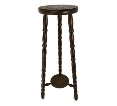 Pedestal Plant stand Two tier rare special side table vintage  wood  barn country style 