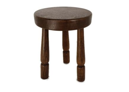 Milking stool, plant stand, stool, crutch, modernist, carved wood, vintage, French oak