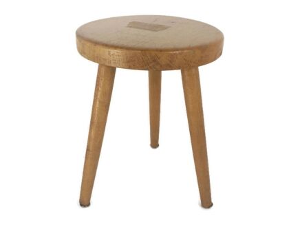 Milking stool, stool, pedestal, plant stand, vintage,    wood, funky, barn style small 