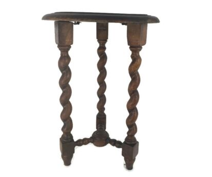 Barley Twist Wooden Two tier Side Table Pedestal Plant Bonsai Stand  Barn Farmhouse style