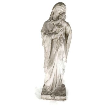 Statue Notre Dame De grace Plaster XL church chapel Our Lady of Grace Collector antique