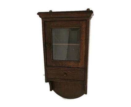 Display Medicine apothecary Cabinet Hobnails Barn style Bathroom Kitchen Gorgeous