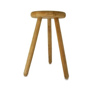 Milking stool, stool, pedestal, plant stand, vintage, wood, funky, barn style Sand blasted antique