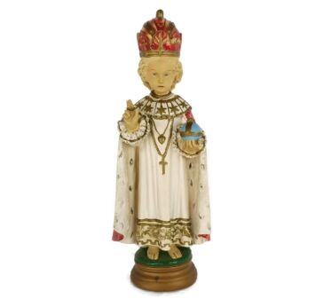 XL Statue Infant of Prague Infant Jesus Santo Nino Plaster hand Painted Chapel Collector WOW