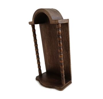 hand Carved Wooden Chapel Niche Edwardian Style Bobbin Pillars Lovely 