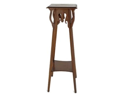 Art Nouveau Pedestal Plant stand Side table two Tier Japandi Antique Barn Country Wood