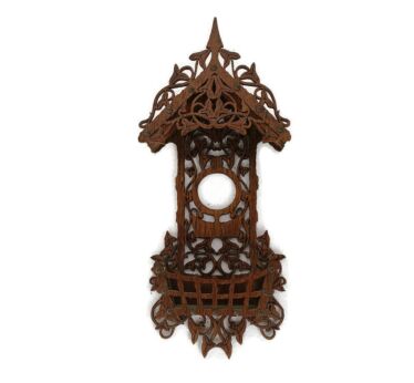 Folk Art hand Carved Wooden Chapel Niche for Statue  Beautiful Rare Hand Made 