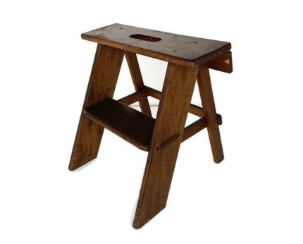 Antique Library Stairs Steps  Wood HTF Barn Country Style Gorgeous Small 