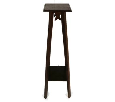 Art Nouveau Pedestal Table Plant Flower Stand Side Table 2 Tier Art Deco Barn Style