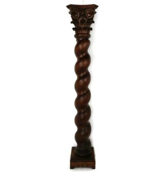 Exquisite Barley Twist  wooden Pillar Pedestal Display Side Occasional  Table Bonsai  Plant Stand  Stunning 
