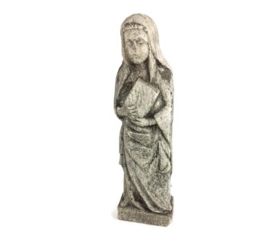 Outdoor Protection House  Statue Virgin Mary madonna  in Stone stoneware Collector France  