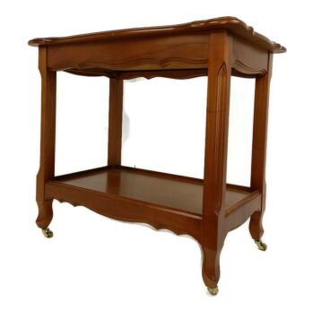 Bar Cocktail Tea Cart Trolley Mid Century Modern Kitchen Island Inlay Wood Rare