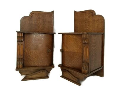 Pair Couple Antique Jugendstil Nightstands End tables Dresser  Vanity Cabinets  