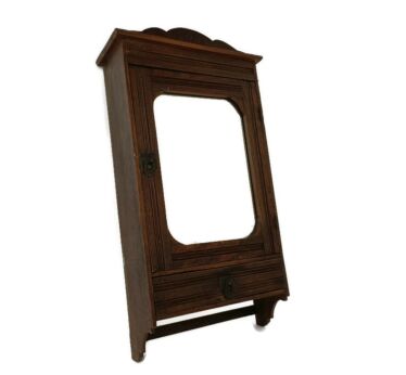 Medicine Apothecary Apothecary Bathroom Cabinet Beveled Glass Carved Wood Barn