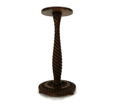 Wooden Twisted Stem Side Wine Display Table Pedestal Plant Bonsai Flower Stand