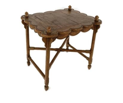 Antique Side Wine Table Pedestal Display Plant Stand Mosaic Wooden top Gorgeous