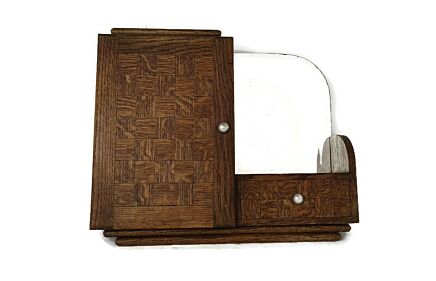 Apothecary Bathroom Medicine Kitchen Cabinet Inlay Mosaic Wood Art Deco WOW