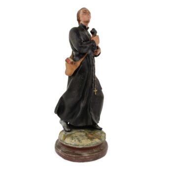 Statue Saint Louis Marie de Montfort Grignion French  Plaster Rare  Collector