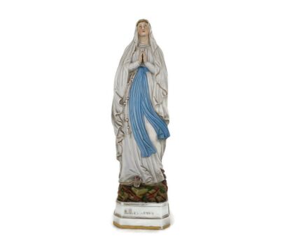 Porcelain Bisque Statue Virgin Mary Our Lady of Lourdes French  Gorgeous Collector