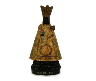 Black Madonna De Hal Halle Virgin Mary Statue Figurine Plaster Collector HTF  
