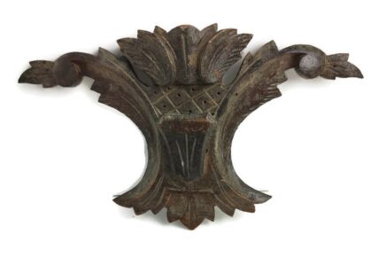 Small Hand Carved Wooden trim Panel Pediment Corbel Antique reclaimed Architectural