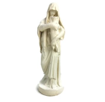 Statue Saint Mary Magdalene Patron Sinners Myrrh Bearer Plaster HTF White