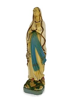 Large Monastry Chapel Statue Virgin Mary Madonna Our Lady of Lourdes  Plaster France 