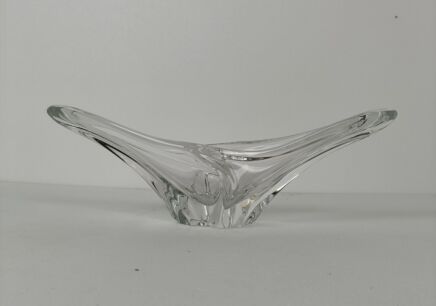 Daum Crystal Bowl Dish Centerpiece France hand Made Vintage