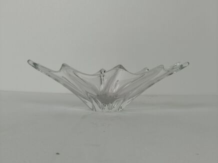 Daum Crystal Bowl Dish Centerpiece France hand Made Vintage Small Gorgeous
