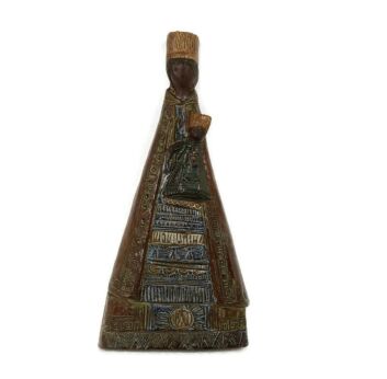 Wall Plaque Ceramic Our Lady Mary Madonna Infant Jesus Collector Marked Amphora Stunning