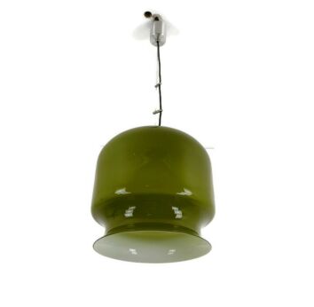 Mazzega Carlo Nason green Opaline Design Chandelier Pendant Italy Murano WOW Collector