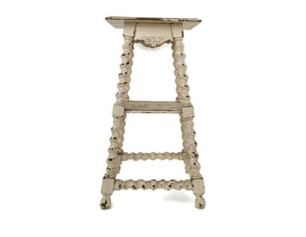 Antique Pedestal Plant Stand Barley Twist Side Table Barn Country style Rustic