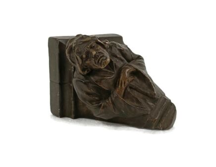 antique small console corbel wall hanging shelf  men's face plaster gorgeous 