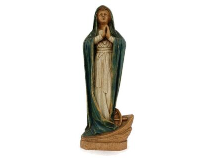 Saint Catherine of Alexandria Statue Plaster Patron Pregnant Women Wheel  extremely rare