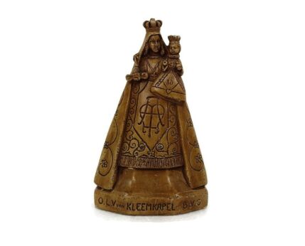 Art Deco Our Lady of Kleemkapel Kaprijke Statue Plaster Virgin Mary Infant HTF Collector