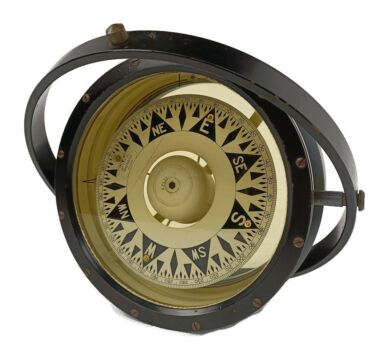 Vintage Compass Sea Marine Nautical Large Rotterdam The Netherlands Observator HTF