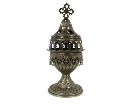 Ornate Monstrance Relic Holder Silver Plated Shrine Cross 