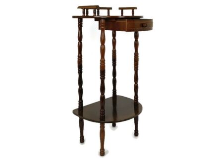 Pedestal  Side Table Plant Bonsai Stand Italian Wood Vintage Etagère Display cabinet