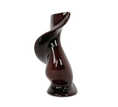 occato  Gigante & Zambusi Post-Modern Vase by Sicart Italy Space Age Twisted Brown Collector