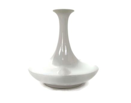 Pino Spagnolo Design for Sicart Post-Modern Vase  Italy Space Age Modernist White  70s large