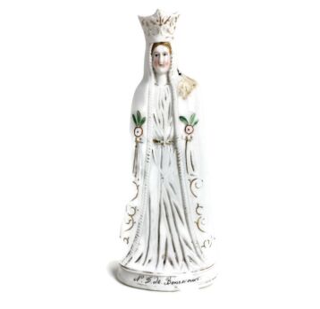 Porcelain Statue Figurine Notre Dame De Bonsecours France Vintage HTF Collector