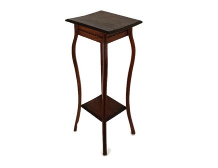 Art Nouveau Pedestal Table Plant Flower Stand Side Table 2 Tier Art Deco Barn style Farmhouse