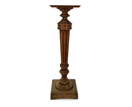 XL wooden Pillar Pedestal Display Side Occasional  Table Bonsai  Plant Stand Hand Carved Wood 