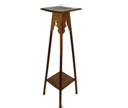 Art Nouveau Pedestal Table Plant Flower Stand Side Table 2 Tier Art Deco Barn country style Antique