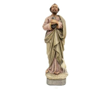 Statue Saint Peter Apostle Peter Simon Bishop Patron Saint Rare Statue Stoneware Collector