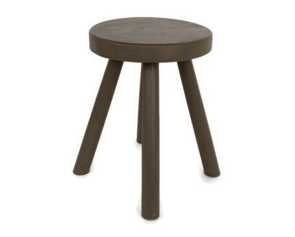 Vintage Hand Carved wood Tripod Milking Stool Pedestal  Table Pedestal Barn style