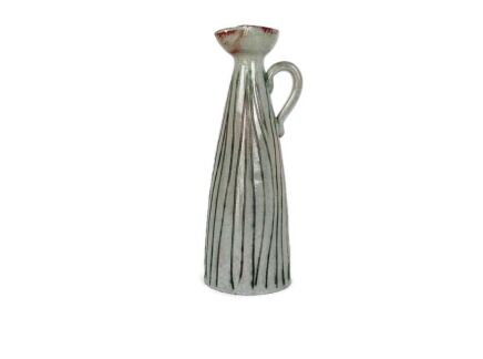 Funky Vase Pitcher Ewer Ceramic  Mid Century Modern Boch Keramic Marchal Stripes 
