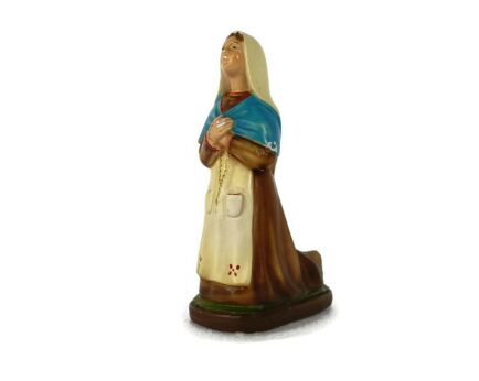 Statue  St Bernadette Soubirous Plaster  Lourdes French France Figurine Vintage