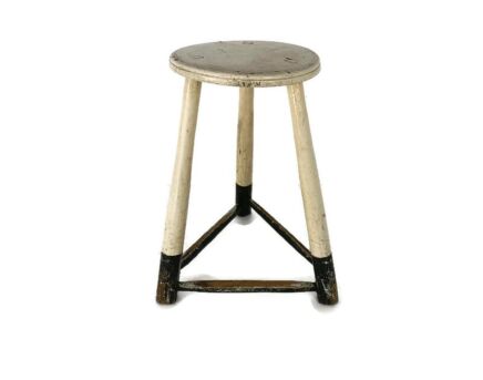 Industrial Loft Pedestal Wood Vintage Pedestal Plant stand Footstool Crutch Funky Side Table