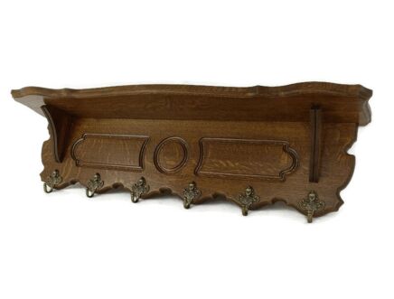 XL Hand Carved Wood French Oak Coat Hat Kitchen Hallway Rack Antique Gorgeous Stylish